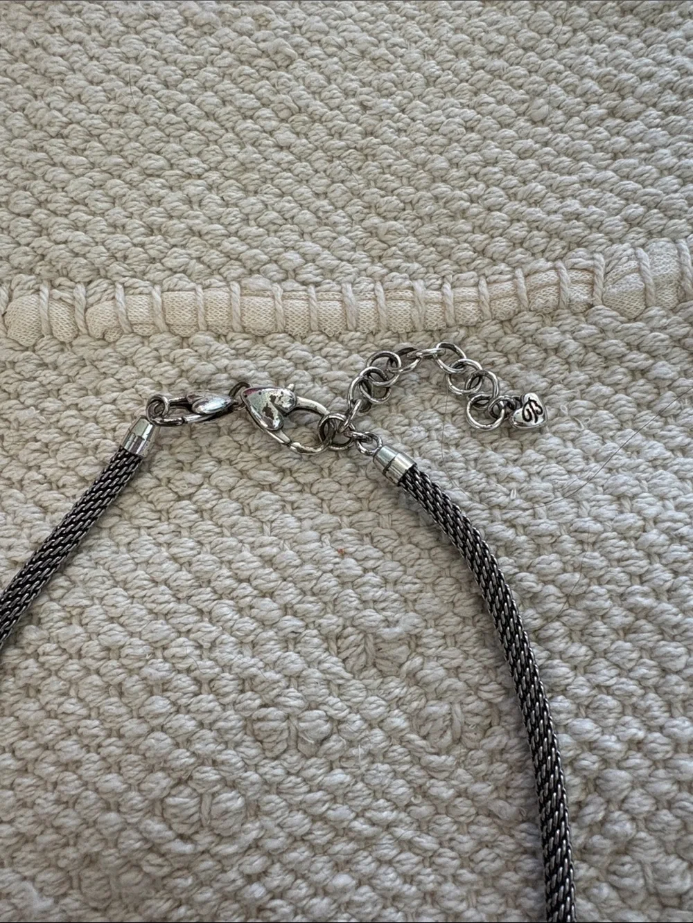 Brighton Black Pink Silver Mesh Bead Necklace